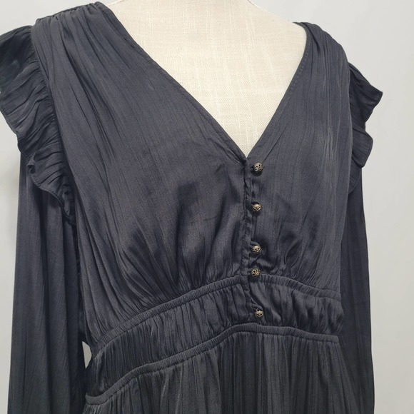 Anthropologie Black Ruffled Tiered Sundress - Picture 3 of 12